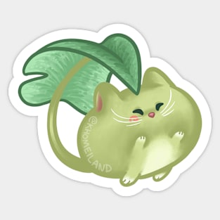 The Jumping Cat Leaf Sticker